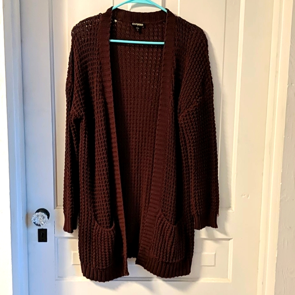 Burgundy Express sweater